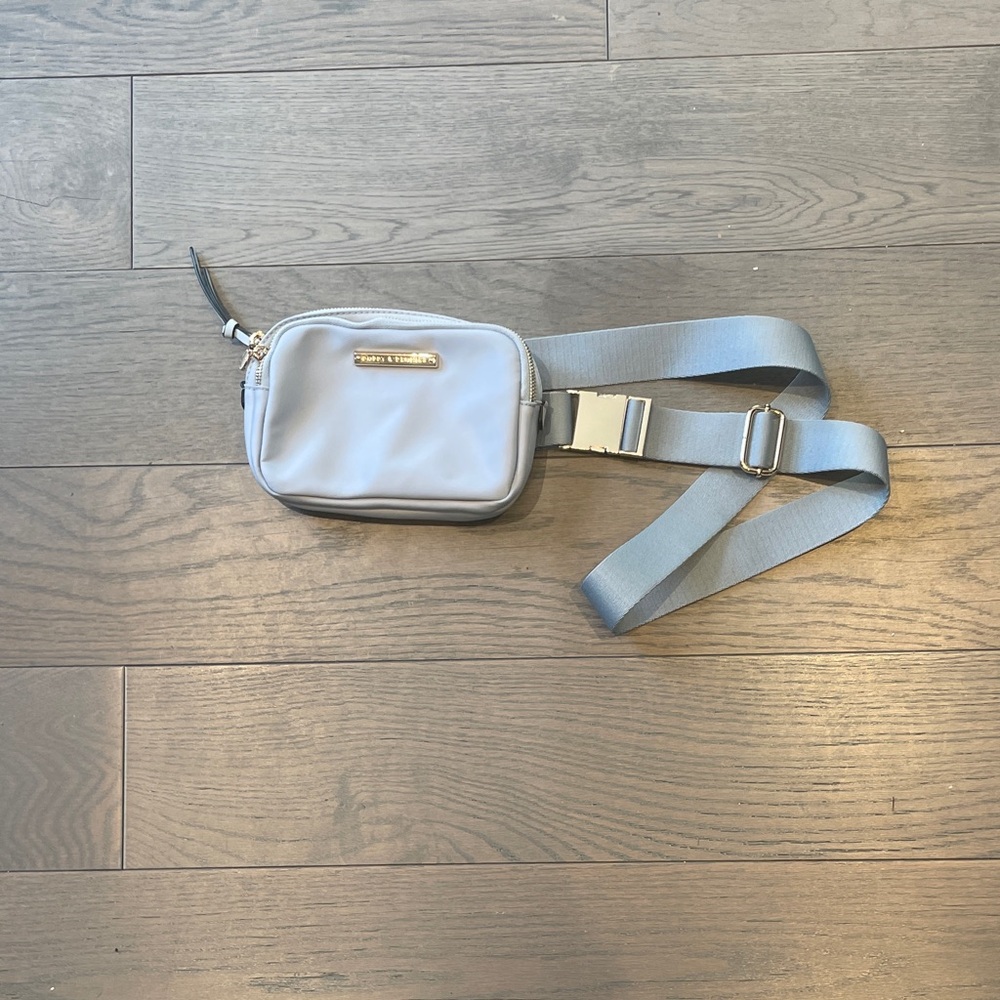 Poppy & Peonies Blue Crossbody Bag - New Without Tags